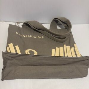 Barnes & Noble Gray and cream Tote Bag